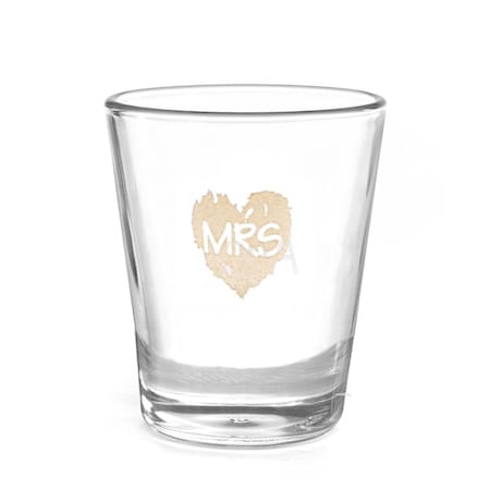 Brush Of Love Shot Glass - Mrs - Personalized